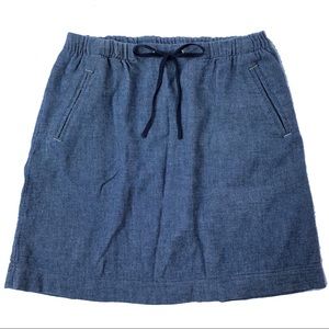 J. Jill Soft Denim Drawstring Skirt Size XS